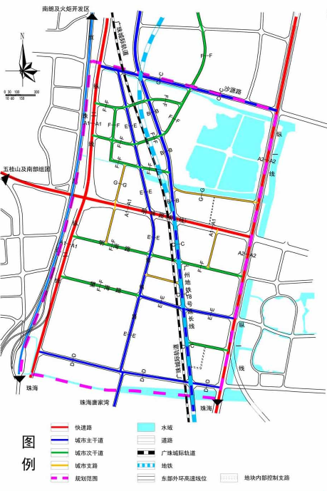 道路系统规划示意图