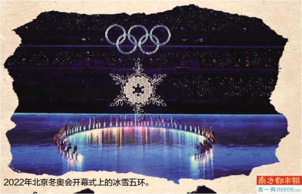 2022年北京冬奥会开幕式上的冰雪五环