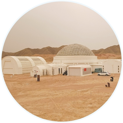 火星1號基地內(nèi)的火星模擬生存體驗(yàn)中心。資料圖片