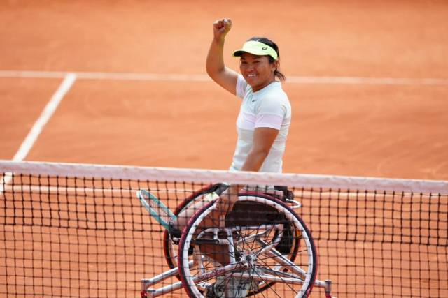 朱珍珍 2024法網(wǎng)輪椅女單亞軍。受訪者 供圖