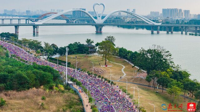 2025惠州馬拉松航拍，惠州馬拉松組委會(huì)供圖。