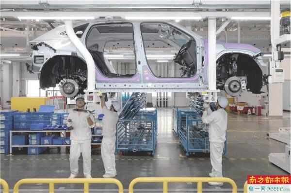 廣汽集團的一個總裝車間。南都記者 梁煒培 攝